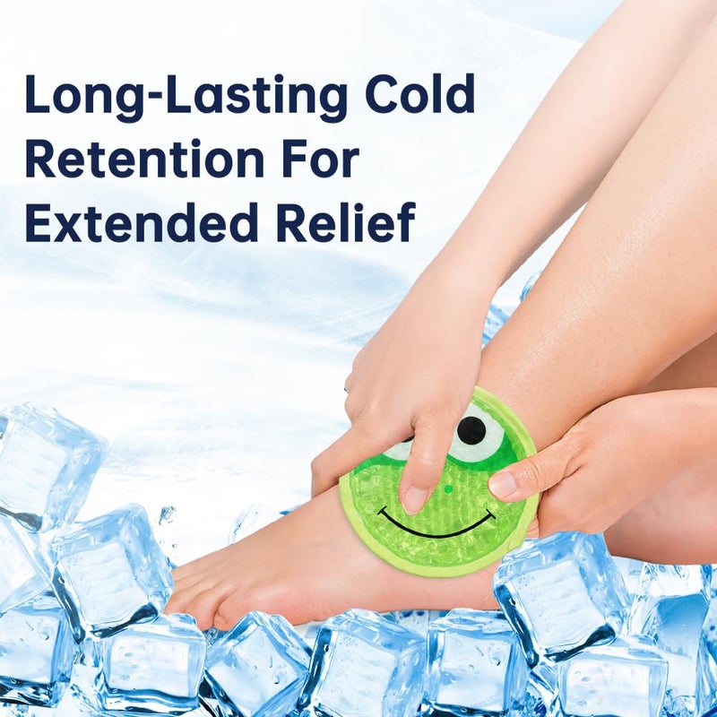 SEIWEHIDO Gel Ice Pack for Injuries 2 Packs Cute Reusable Hot Cold Gel Packs for Fever Pain Relief Wisdom Teeth First Aid and Neck Head Arms Legs Knee Ankle - Image 2